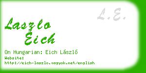 laszlo eich business card